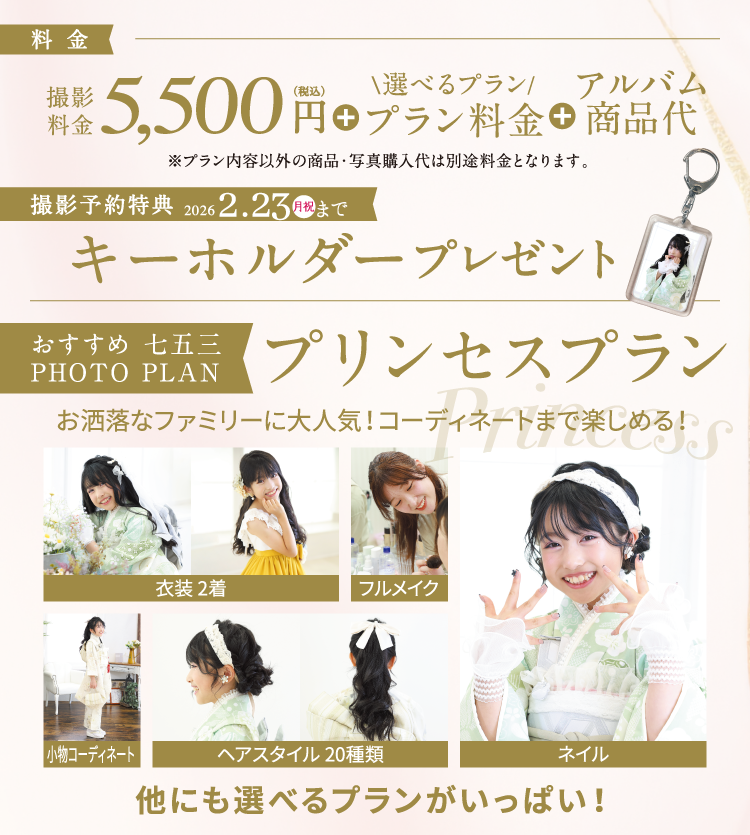 キーホルダープレゼント・プリンセスプラン